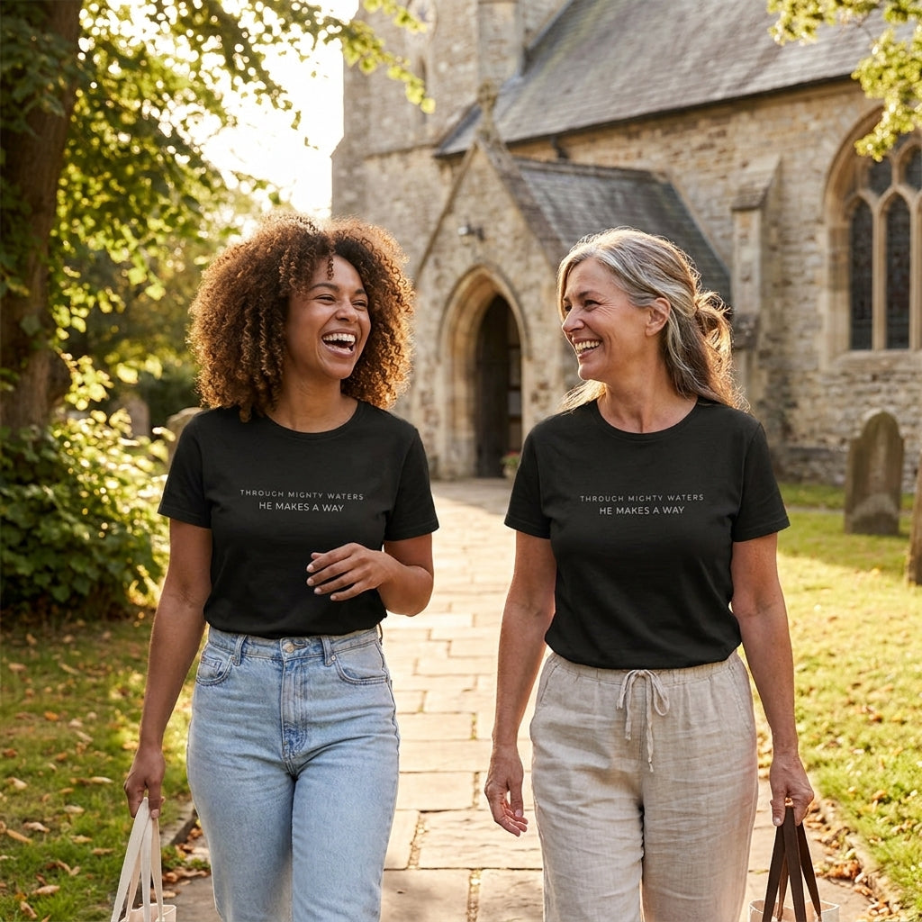 Through Mighty Waters Tee - Noir