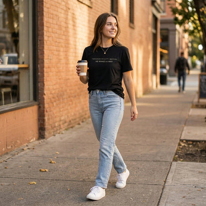 Through Mighty Waters Tee - Noir