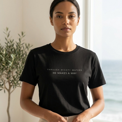 Through Mighty Waters Tee - Noir
